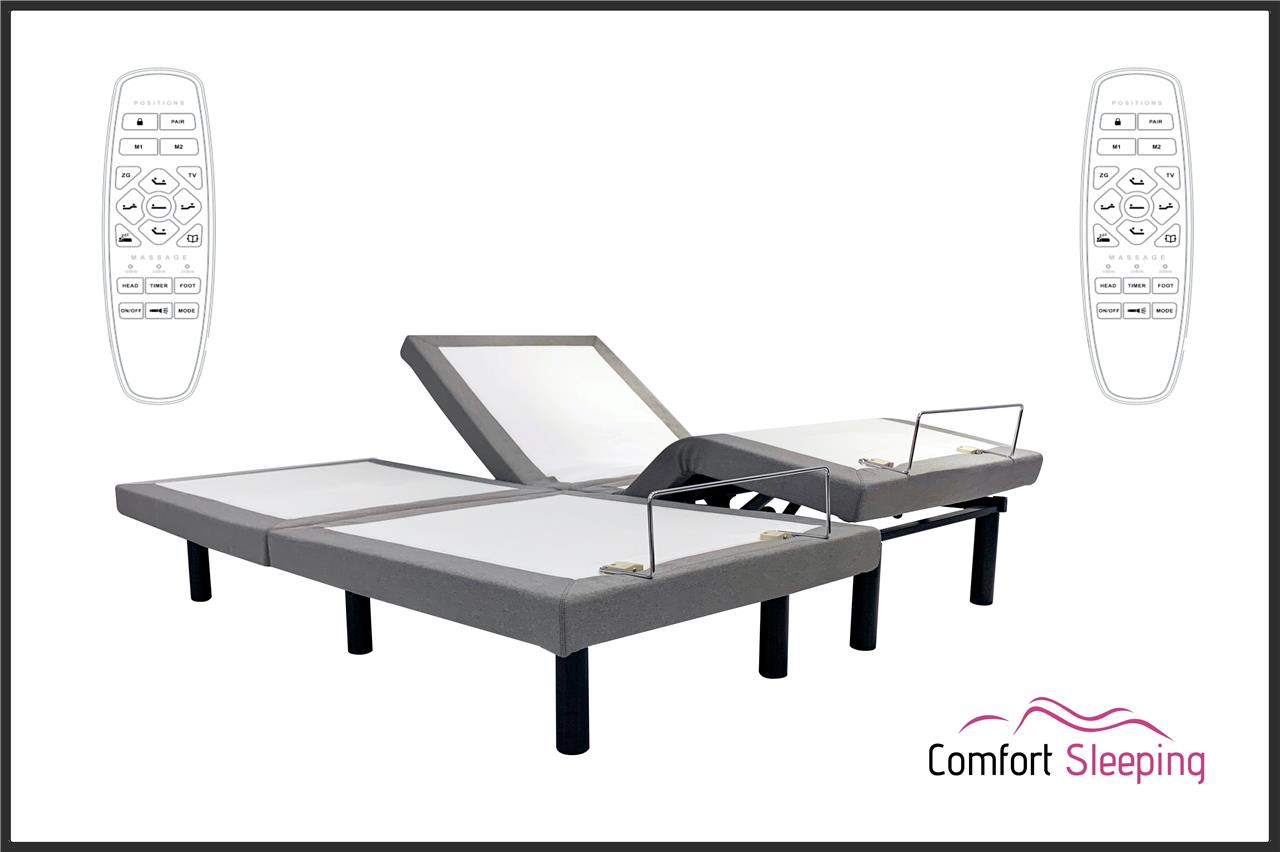 Buy ComfortPosture Split Queen Electric Adjustable Bed German OKIN ...