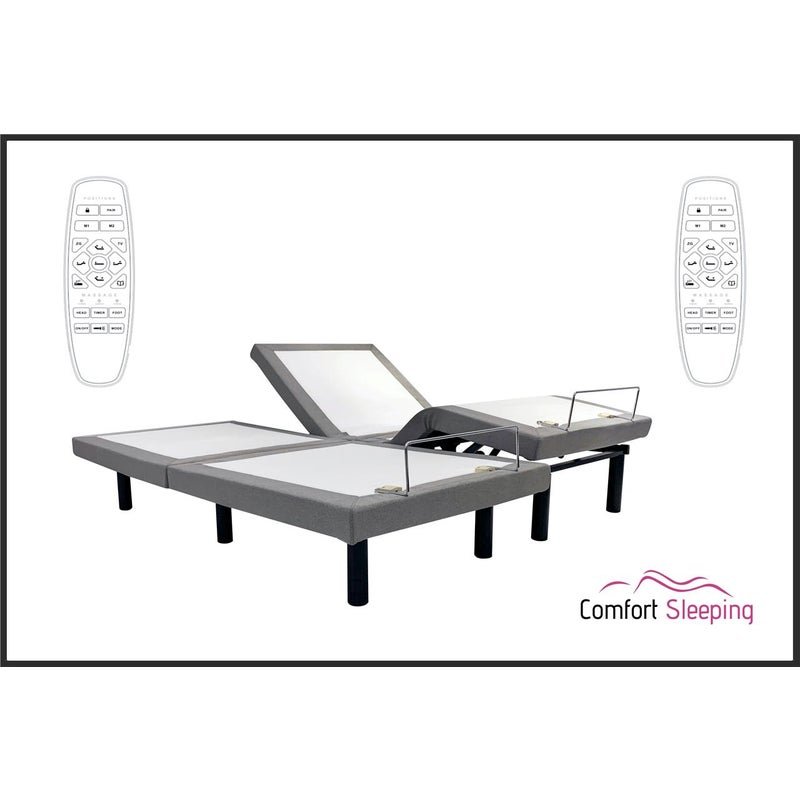 Comfortposture Split Queen Electric, Split Queen Adjustable Bed Frame And Mattress Set