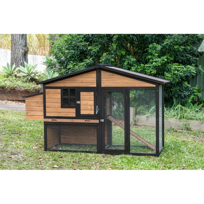 Petscene Wooden Rabbit Hutch Cage XL Guinea Pig Chicken Coop Run House