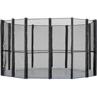 08ft Trampoline Replacement Safety Pad and Net Round 6 Poles Green