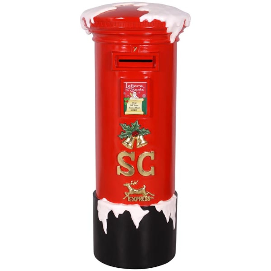 Christabelle 100cm Santa Clause Christmas Mailbox with Locking rear Door for Letters