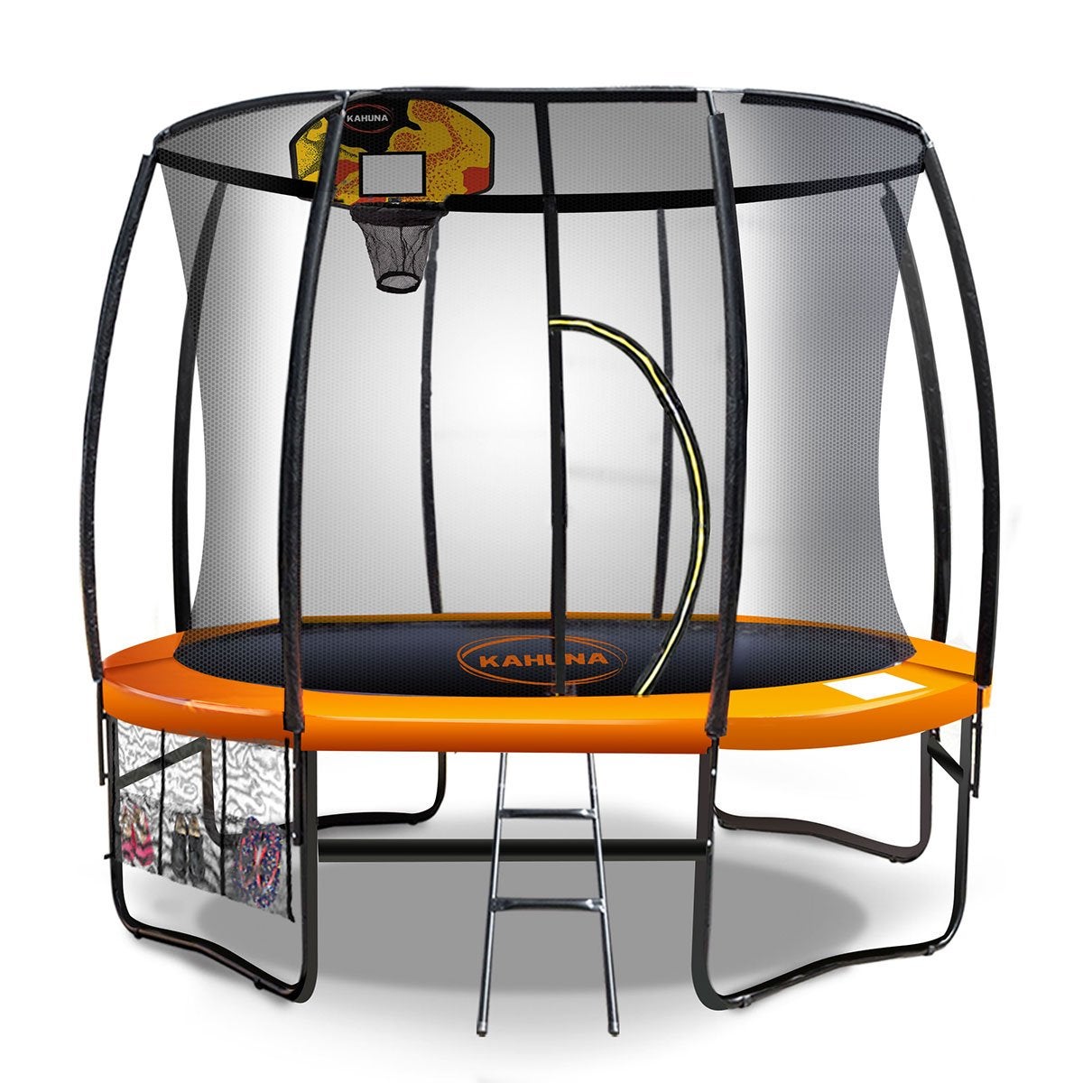 Kahuna 10ft Trampoline Free Safety Net Mat Spring Pad Cover Mat Basketball Orange