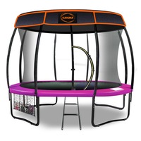 10ft Trampoline Free Safety Net Spring Pad Roof Mat Ladder - Pink