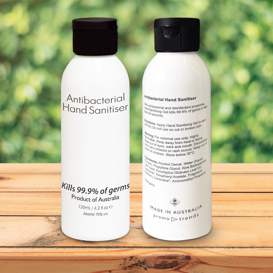 10x 125ml Antibacterial Hand Sanitiser Gel 70% Alcohol Australian Made