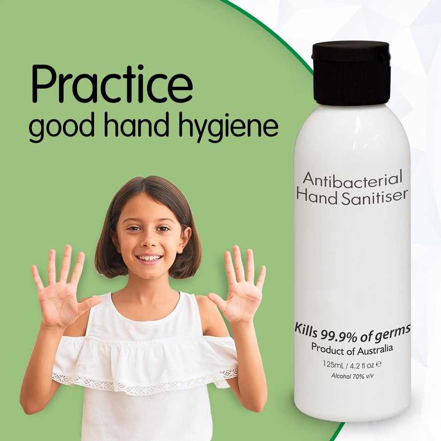 10x 125ml Antibacterial Hand Sanitiser Gel 70% Alcohol Australian Made