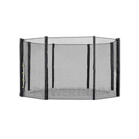 12ft Replacement Round Outdoor Trampoline Safety Net Enclosure 8 pole