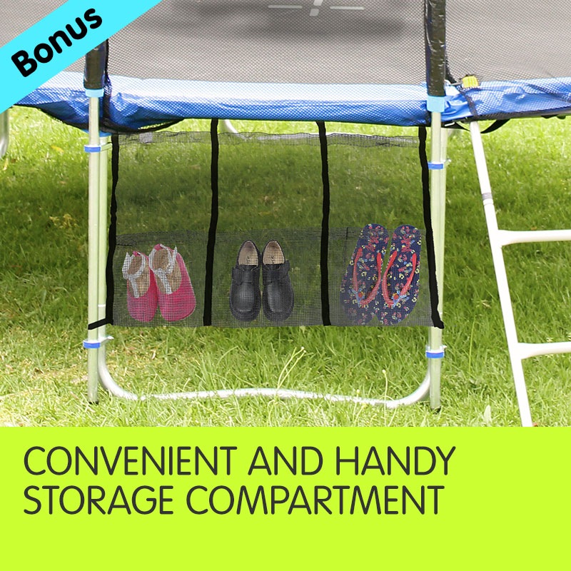 12ft 12post Springless Trampoline Free Safety Net+pad+mat+ladder