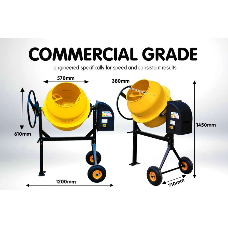 Buy 140L Kartrite Portable Cement Concrete Mixer Electric Construction