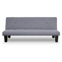 Sarantino 2 Seater Sofa Bed Lounge Couch Futon Furniture Seat Adjustable Suite - Dark Grey