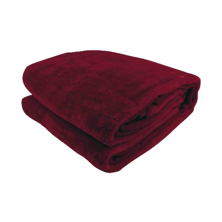 Laura Hill Mink Blanket Double Sided 800GSM Queen Size Soft Plush Bed Faux Throw Rug 220 X 240cm Red