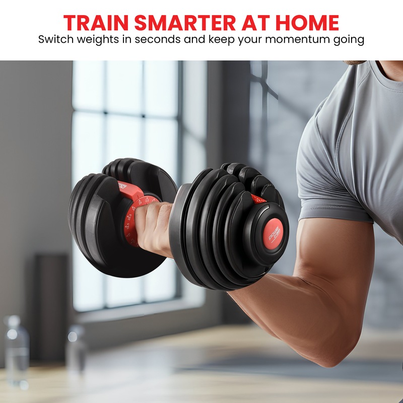 PREORDER Powertrain Adjustable Dumbbells Set Home Gym Exercise Free