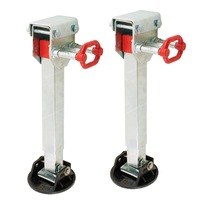 2x Al-ko 590mm Drop Down Stabiliser Leg Corner Fitted With Big Foot