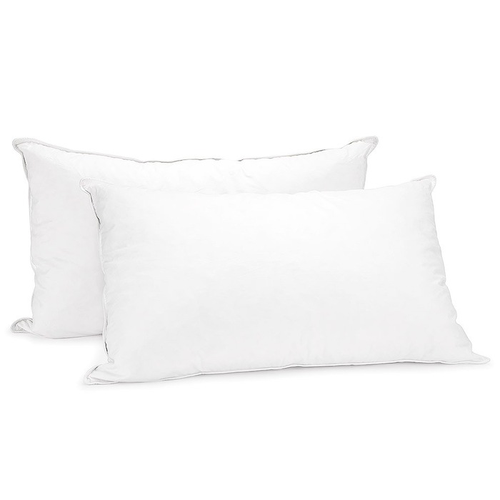 Royal Comfort Luxury Duck Feather & Down Pillow Twin Pack Home Set