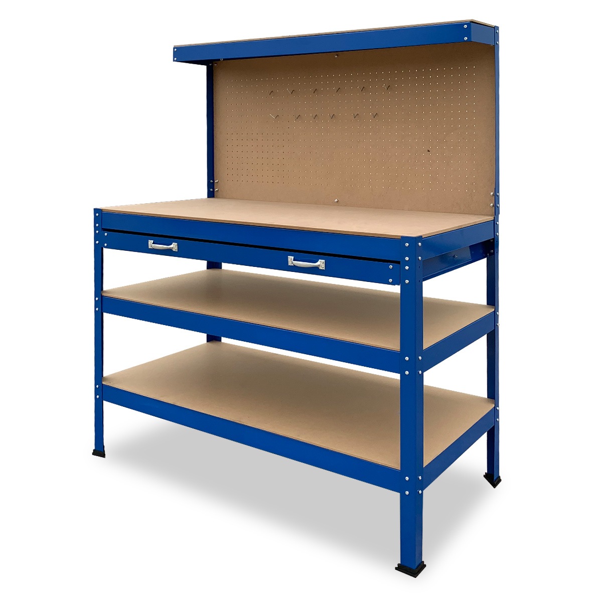 3-Layered Work Bench Garage Storage Table Tool Shop Shelf Blue | Buy ...