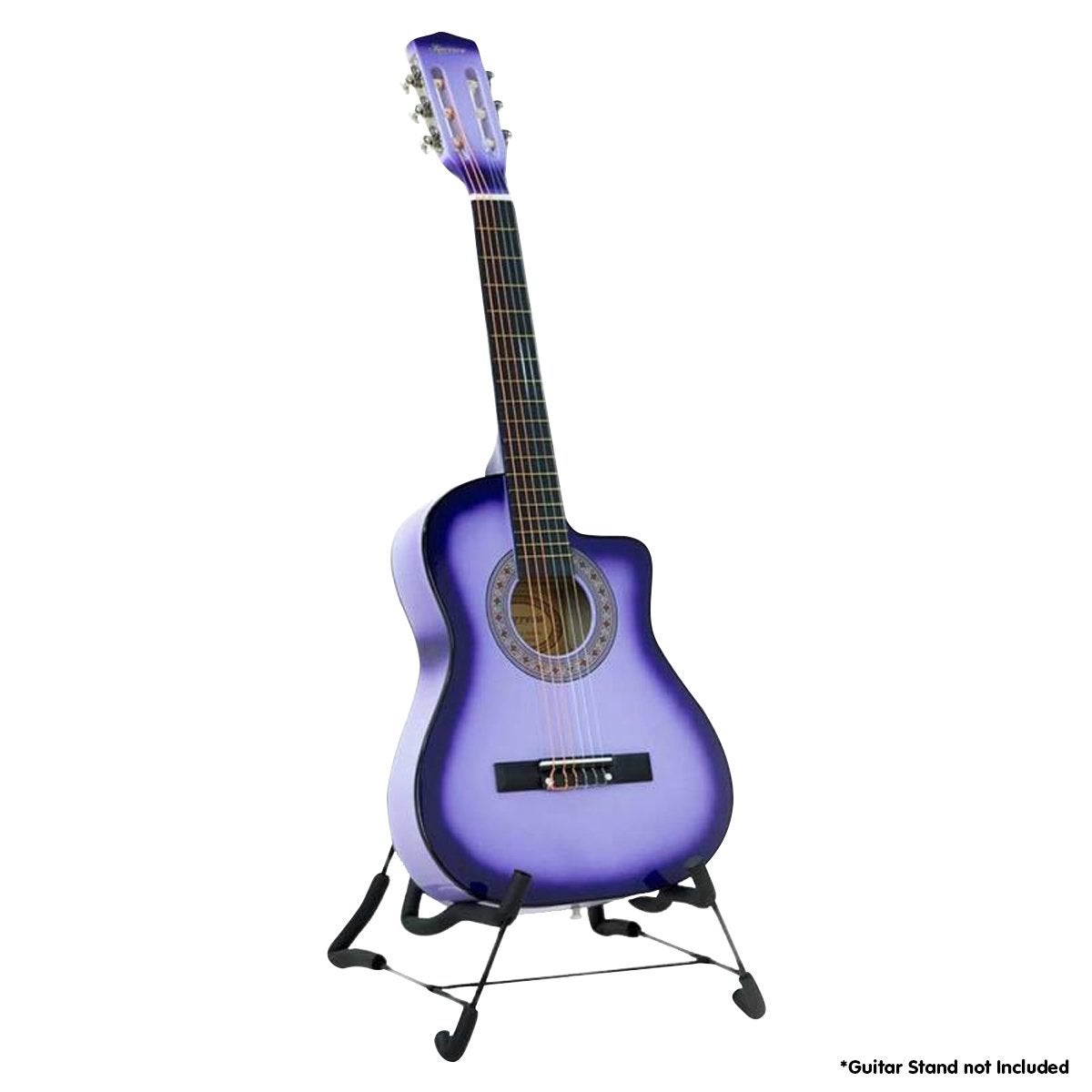 38in Purple Burst Karrera Acoustic Guitar With Pick Guard Steel String Bag