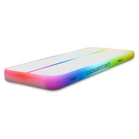 Powertrain 3m Airtrack Tumbling Mat Gymnastics Exercise 20cm Air Track - Rainbow