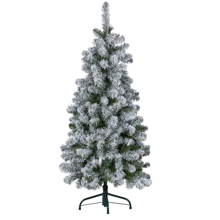 Christabelle 4.5ft - (137cm) Snowy Slimline Christmas Tree with LED Lights
