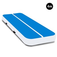 4m x 2m Air track Tumbling Mat Gymnastics Exercise Blue White