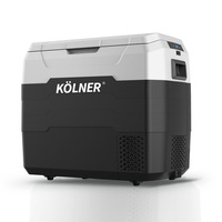 Kolner 50L Fridge Freezer Cooler 12/24/240v Camping Portable Refrigerator - Black