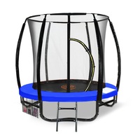 Kahuna 6ft Trampoline Free Safety Net Spring Pad Mat Ladder - Blue