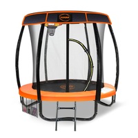 6ft Trampoline Free Safety Net Spring Pad Roof Cover Mat Ladder Basketball Set