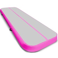 Powertrain 6m X 2m Inflatable Airtrack Floor Track Gymnastics Tumbling Mat Yoga Grey Pink
