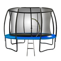 8ft Kahuna Trampoline Free Ladder Spring Mat Net Safety Pad Cover Round Enclosure Blue