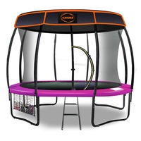 Kahuna 8ft Trampoline Safety Net Spring Pad Cover Mat Ladder Pink