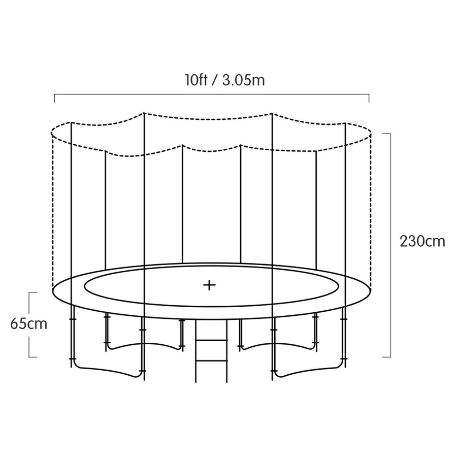 Blizzard 10 Ft Trampoline With Net - Purple