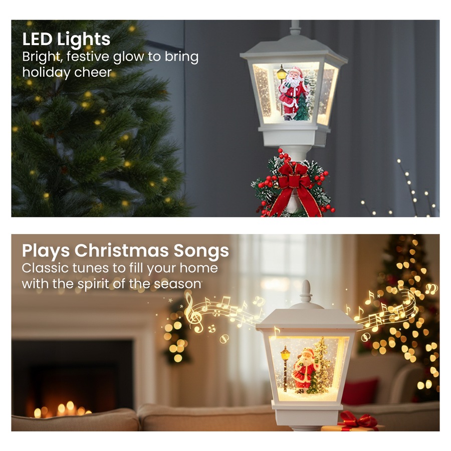 Christabelle 1.8m Christmas Lamp Post Outdoor Display Decoration LED Lights Front Yard Lawn Statue Ornament