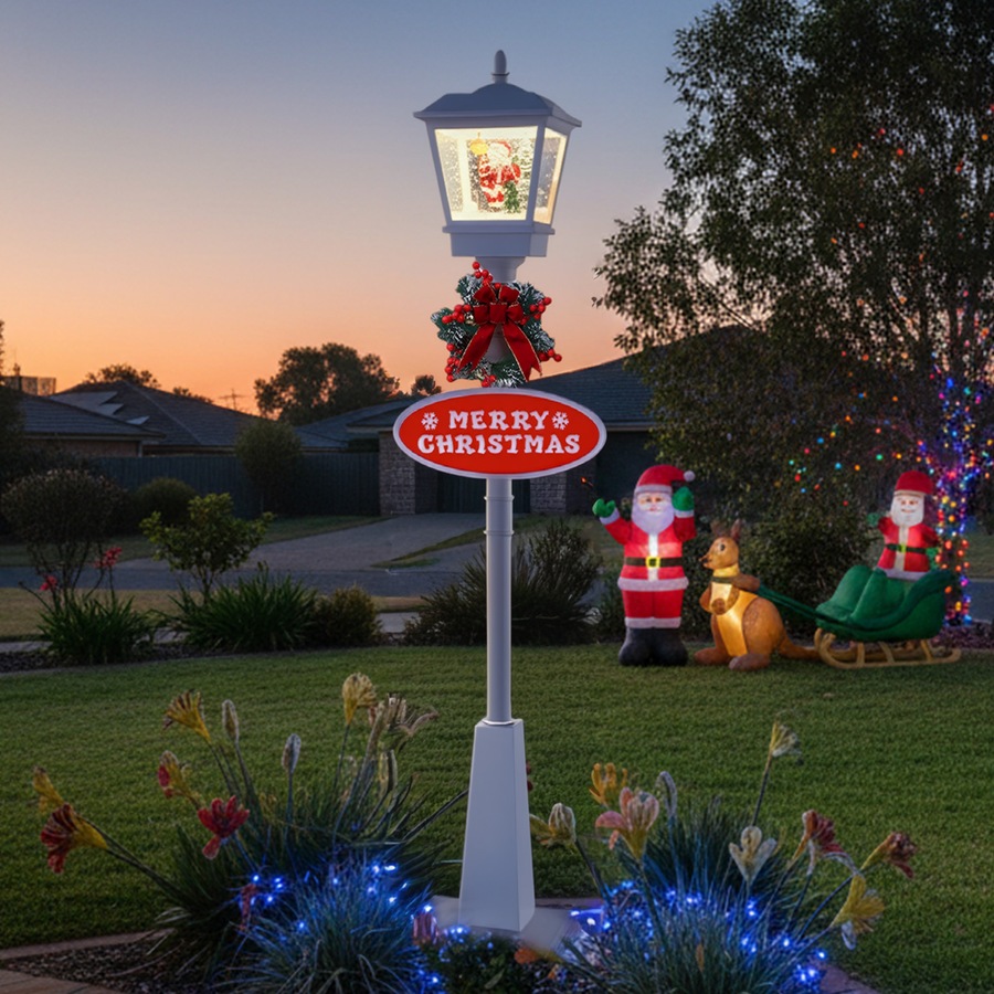 Christabelle 1.8m Christmas Lamp Post Outdoor Display Decoration LED Lights Front Yard Lawn Statue Ornament