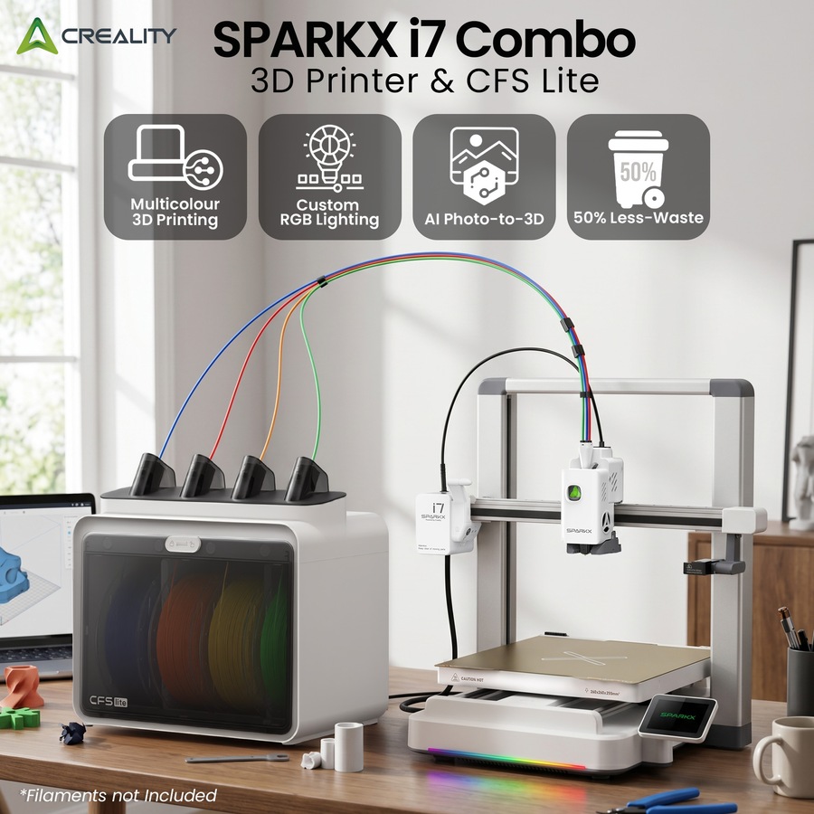 Buy Creality SPARKX i7 Combo 3D Printer w/ CFS Lite Multicolour 3D ...