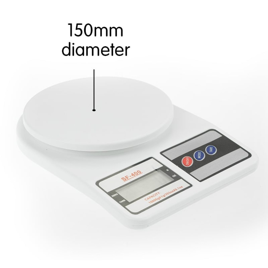 Digital Kitchen Scales 10kg / 1gm Electronic Food Postal Scales Low Profile