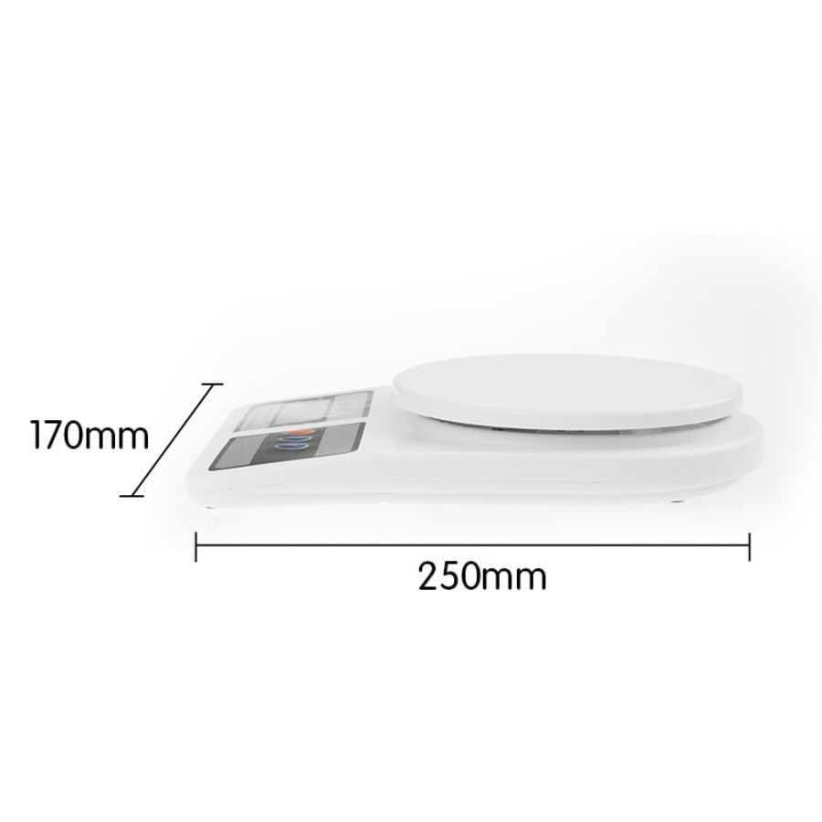 Digital Kitchen Scales 10kg / 1gm Electronic Food Postal Scales Low Profile
