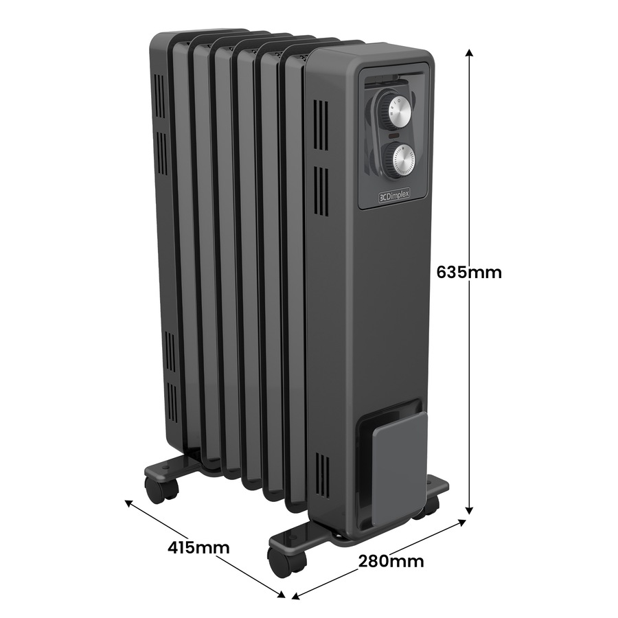 Dimplex Oil Free 1.5kW Column Heater w/ Thermostat in Black