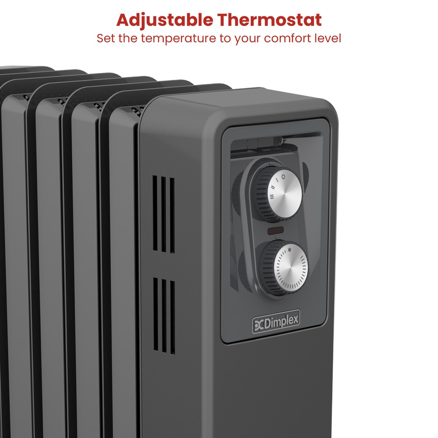 Dimplex Oil Free 1.5kW Column Heater w/ Thermostat in Black