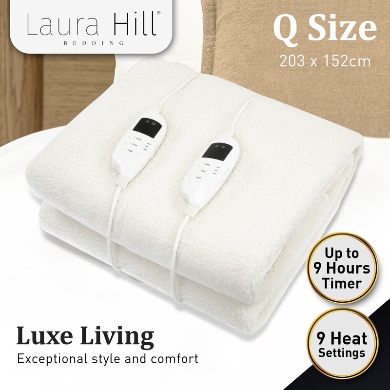 Buy Laura Hill Fleece Computer Control Electric Blanket Winter Warmer