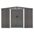 Buy Garden Shed Spire Roof 6ft x 8ft Outdoor Storage Shelter - Grey ...