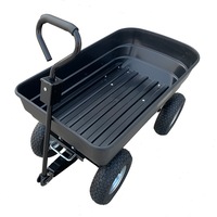 Garden Trolley Wheel Barrow Dump Cart Hand Utility Lawn Yard Wagon Farm - 125l