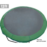 Green 12ft Replacement Reinforced Outdoor Round Trampoline Spring Pad Cover