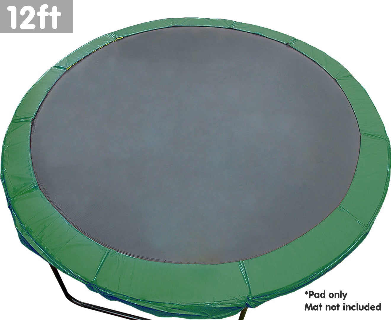 Green 12ft Replacement Reinforced Outdoor Round Trampoline Spring Pad Cover