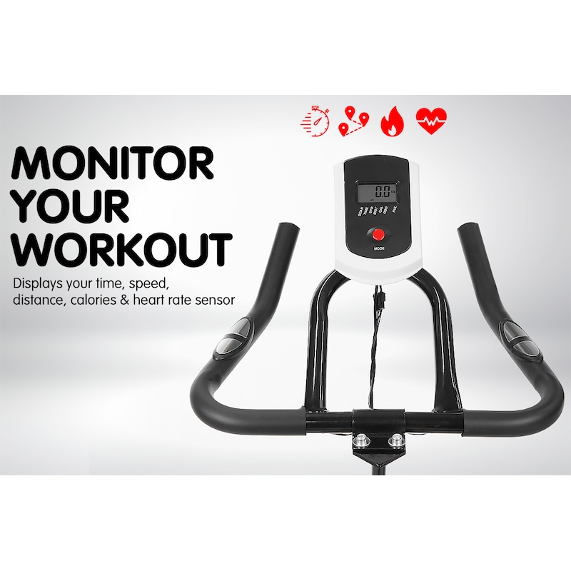 Buy Powertrain Heavy Flywheel Spin Exercise Bike Machine Semi ...