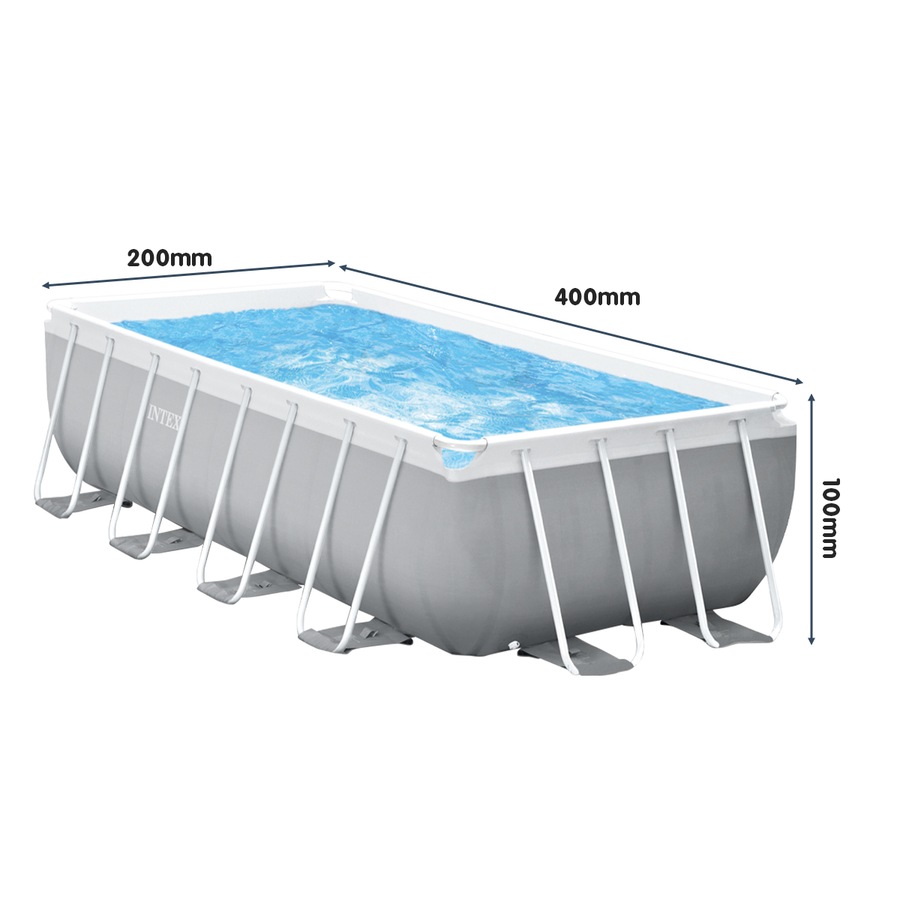 Intex 26788AU Above Ground Swimming Pool Rectangular 4m x 2m with Pump