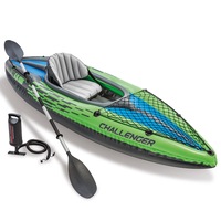 Intex 68305NP Challenger K1 Kayak Inflatable Canoe with Aluminium Paddle and Pump