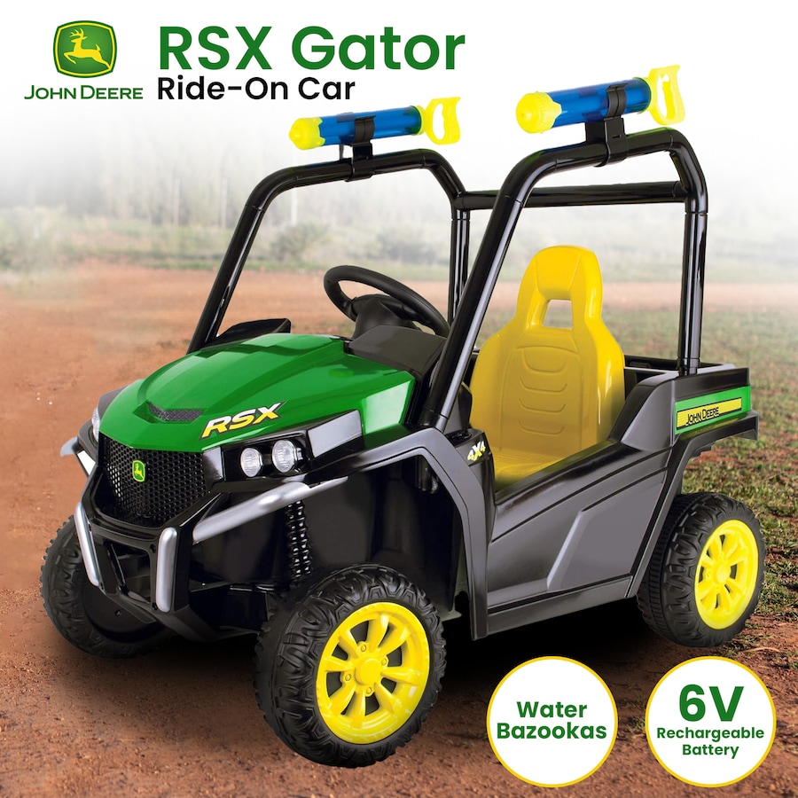 Kahuna John Deere RSX Gator Battery Operated 1-Seater Kids Ride-On Car with Water Bazookas
