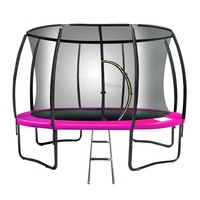 Kahuna 10ft Trampoline Outdoor Round Spring Mad Mat Net Ladder Pink