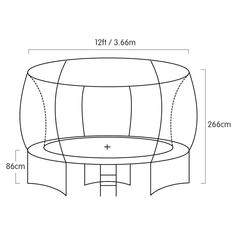 Kahuna Trampoline 12 Ft Outdoor Round Kids