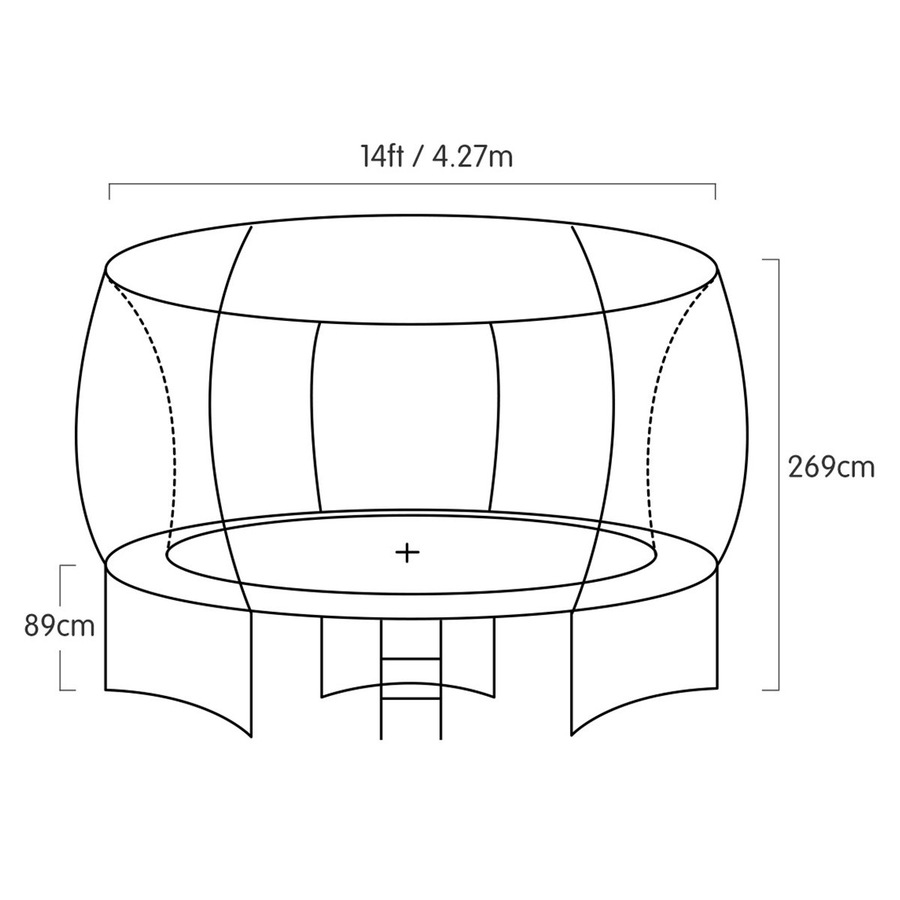 Kahuna Classic 14ft Trampoline - Orange