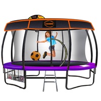 Kahuna 16ft Trampoline Safety Net Spring Pad Cover Mat Roof Shoe Bag- Purple