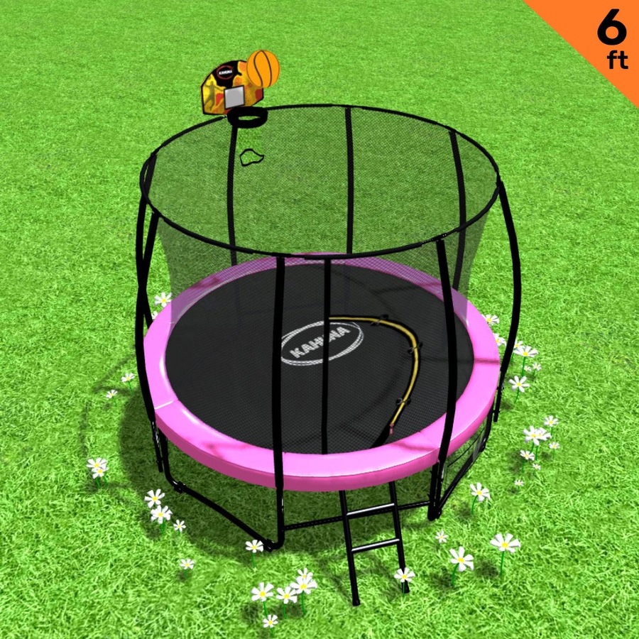 Buy Kahuna 6ft Trampoline Free Ladder Spring Mat Net Safety Pad Cover ...